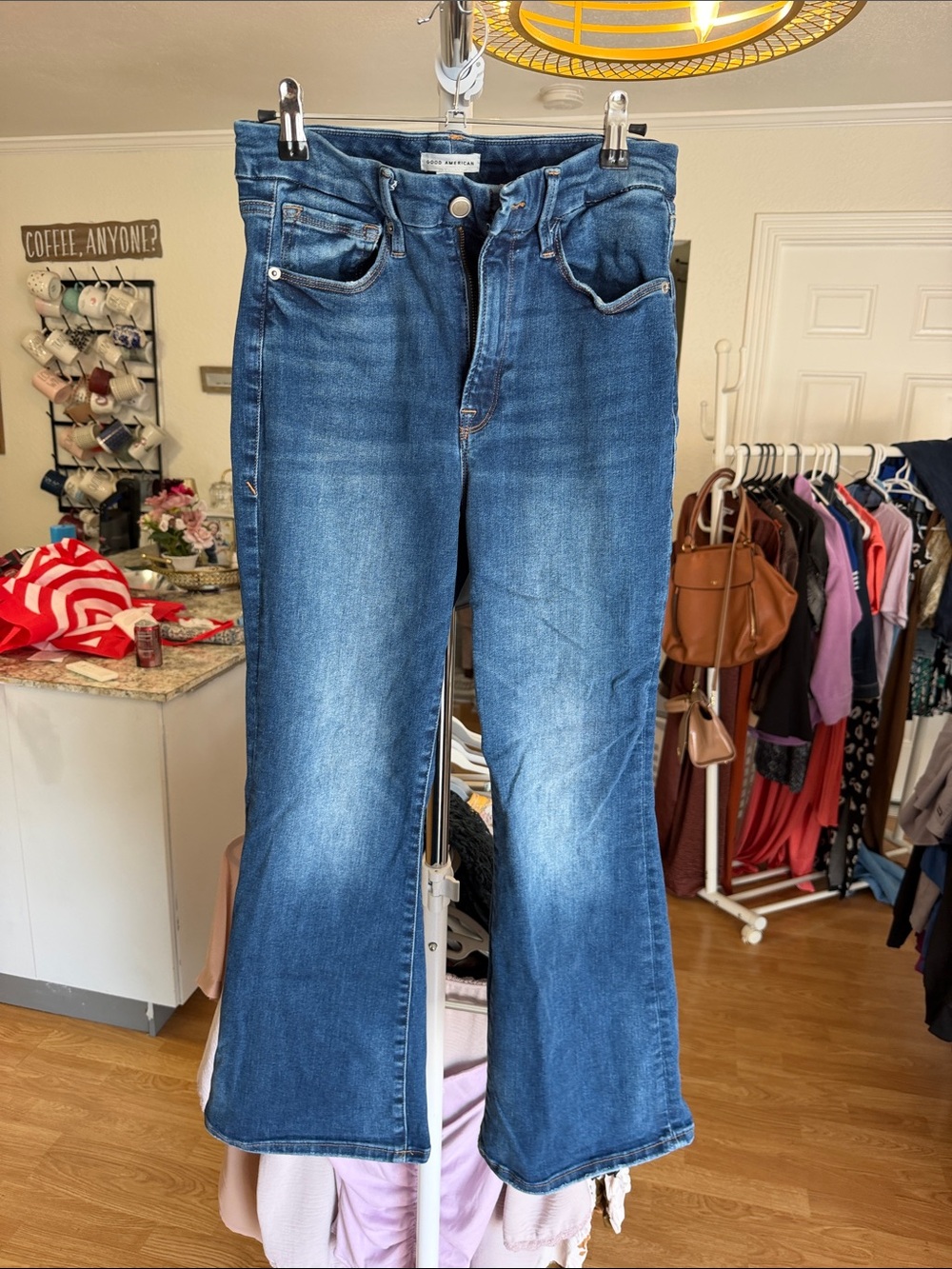 Good American Blue Bootcut Jeans